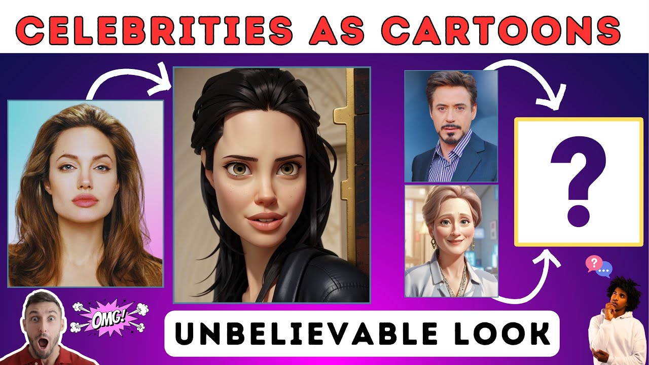 Uncover the Unbelievable: Cartoon Versions of Your Favorite Celebrities! 🌟 | Quiz and Knowledge TV |