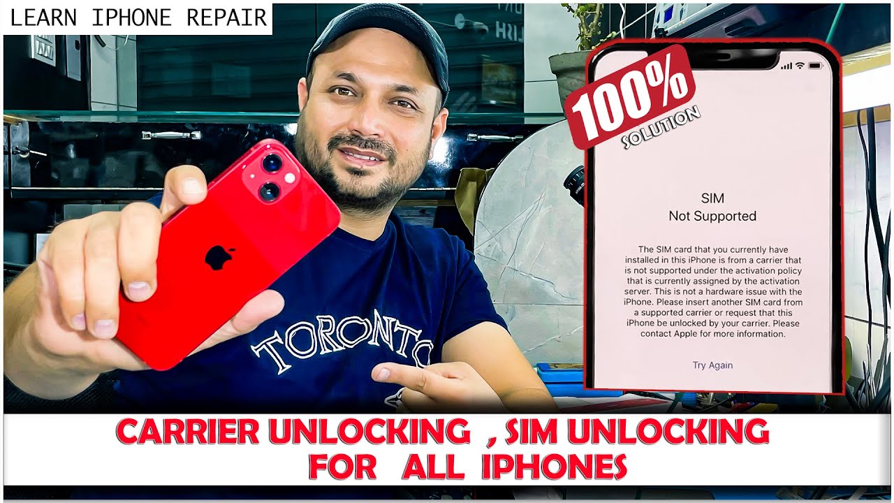 how to unlock iPhone 13 | how to unlock iPhone from carrier |sim not supported | learn iPhone repair
