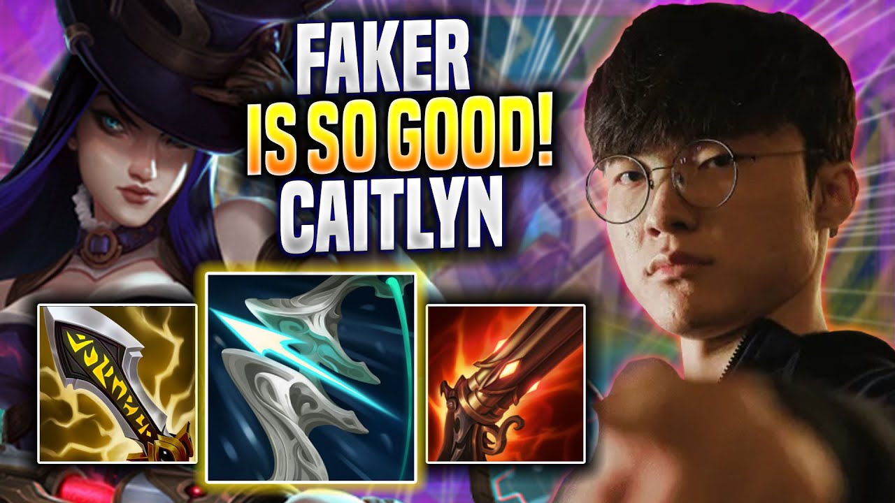 FAKER IS SO GOOD WITH CAITLYN! - T1 Faker Plays Caitlyn ADC vs Varus! | Preseason 2023
