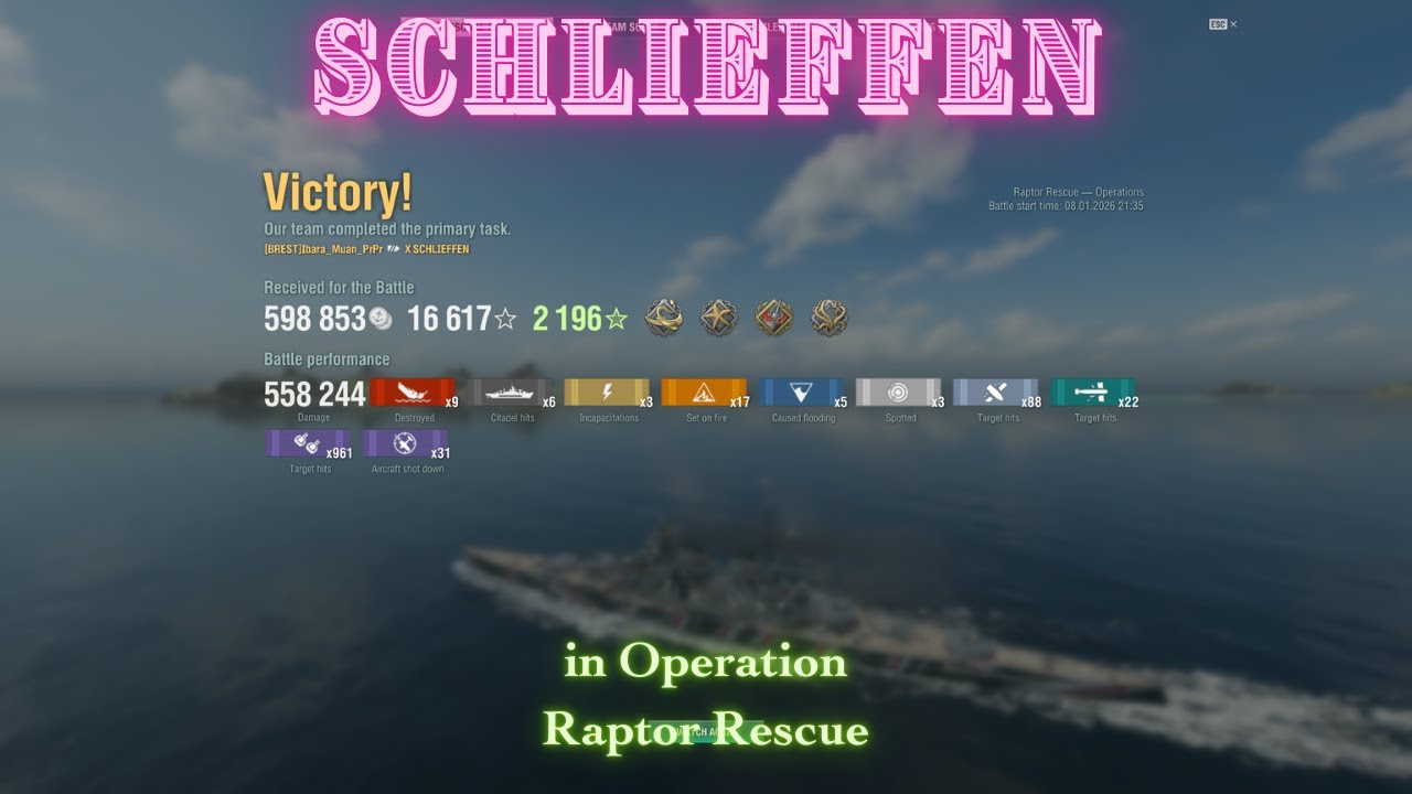 {14.11}Tier 10 BB DKM Schlieffen in Operation Raptor Rescue - Another Ray in a BB lmao