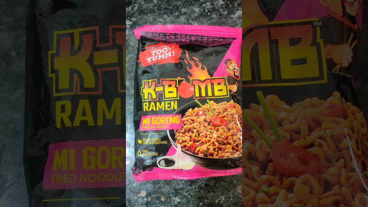 Too Yumm K-BOMB RAMEN MI GORENG flavour #shorts #noodles #ramen