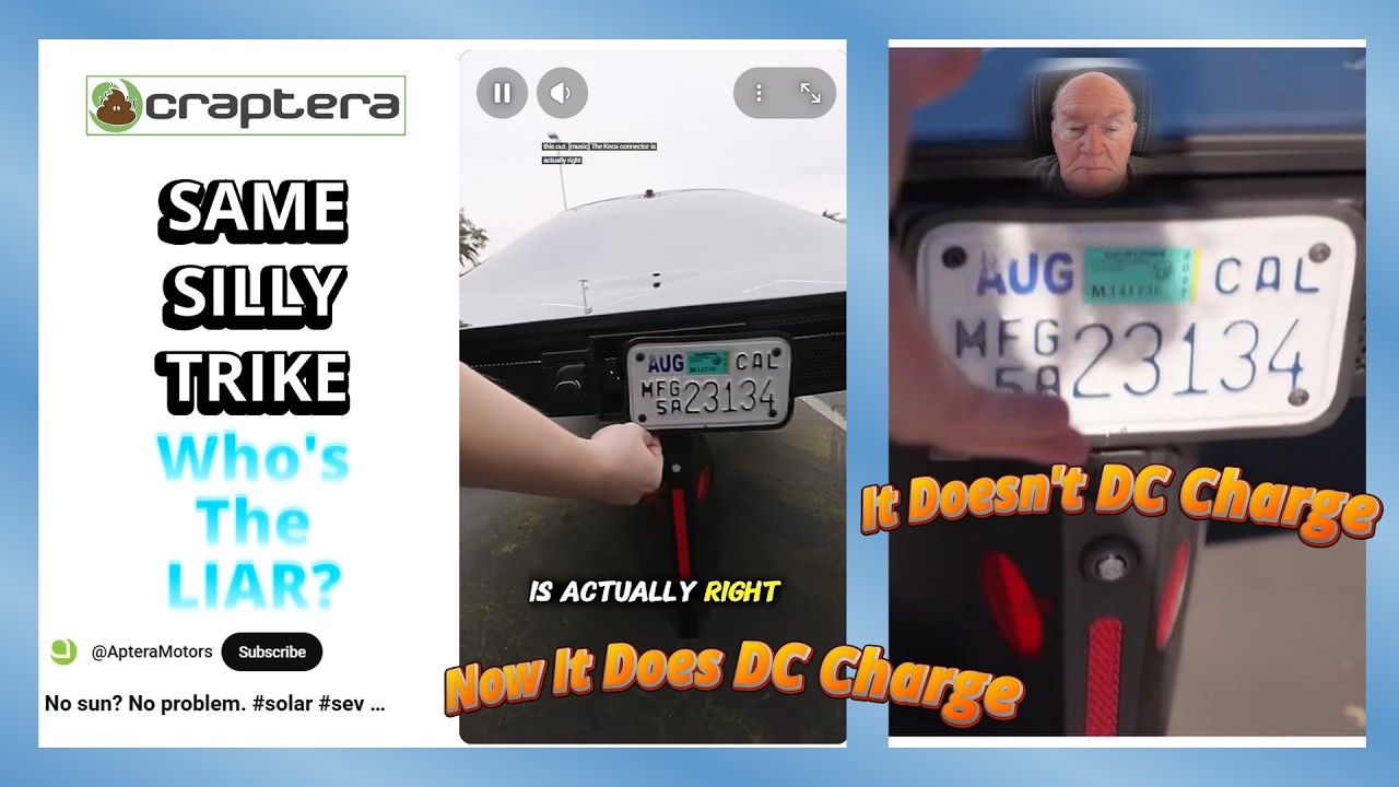 APTERA  Fartamess Does Not Charge - Or does it?