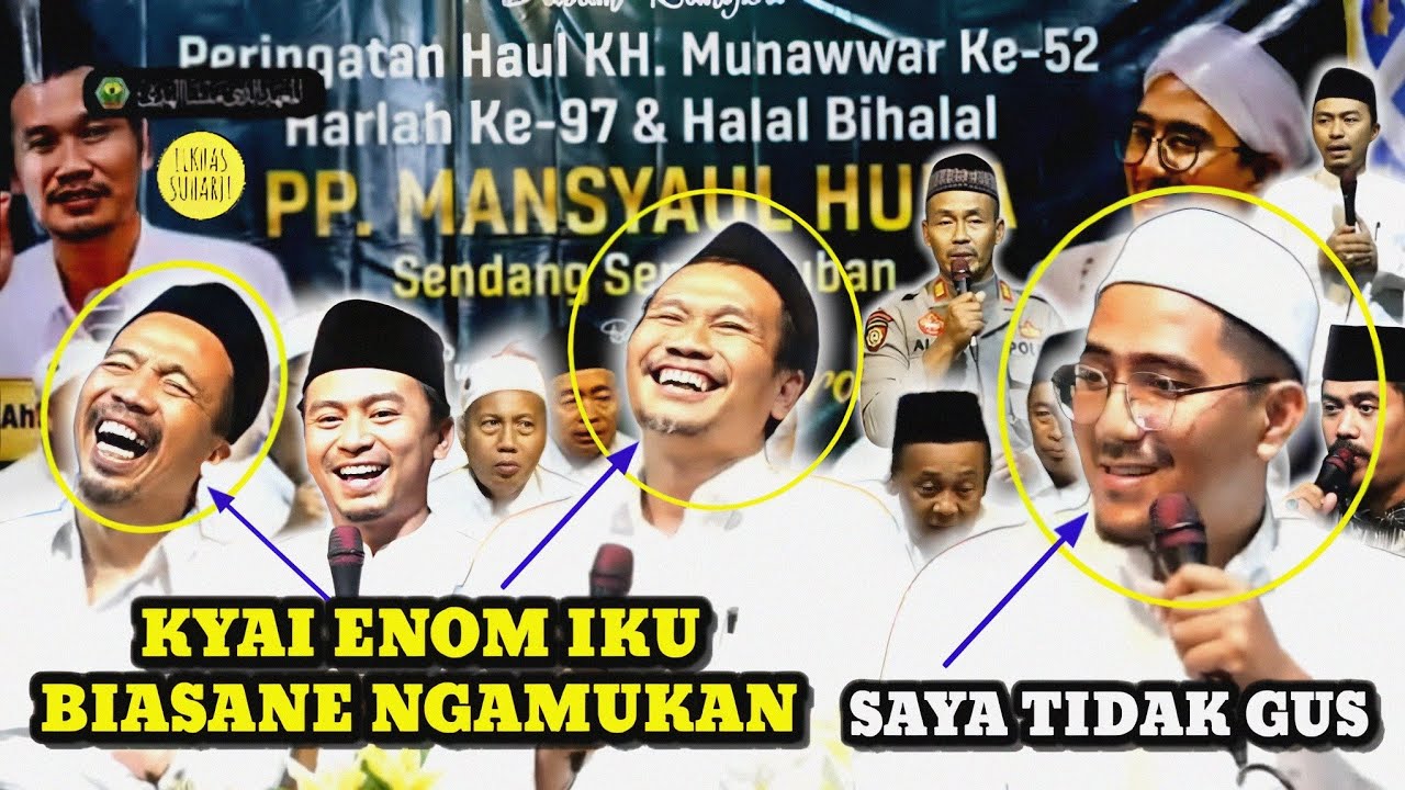 Gus Baha Gojlok Gus Baidhowi PP Mansyaul Huda Sendang Senori Tuban bersama Gus Idror Maimoen Zubair