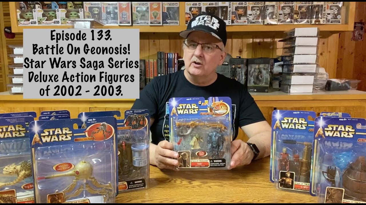 E133 War On Geonosis! Deluxe Action Figures of the Star Wars 2002-2003 Saga Series.