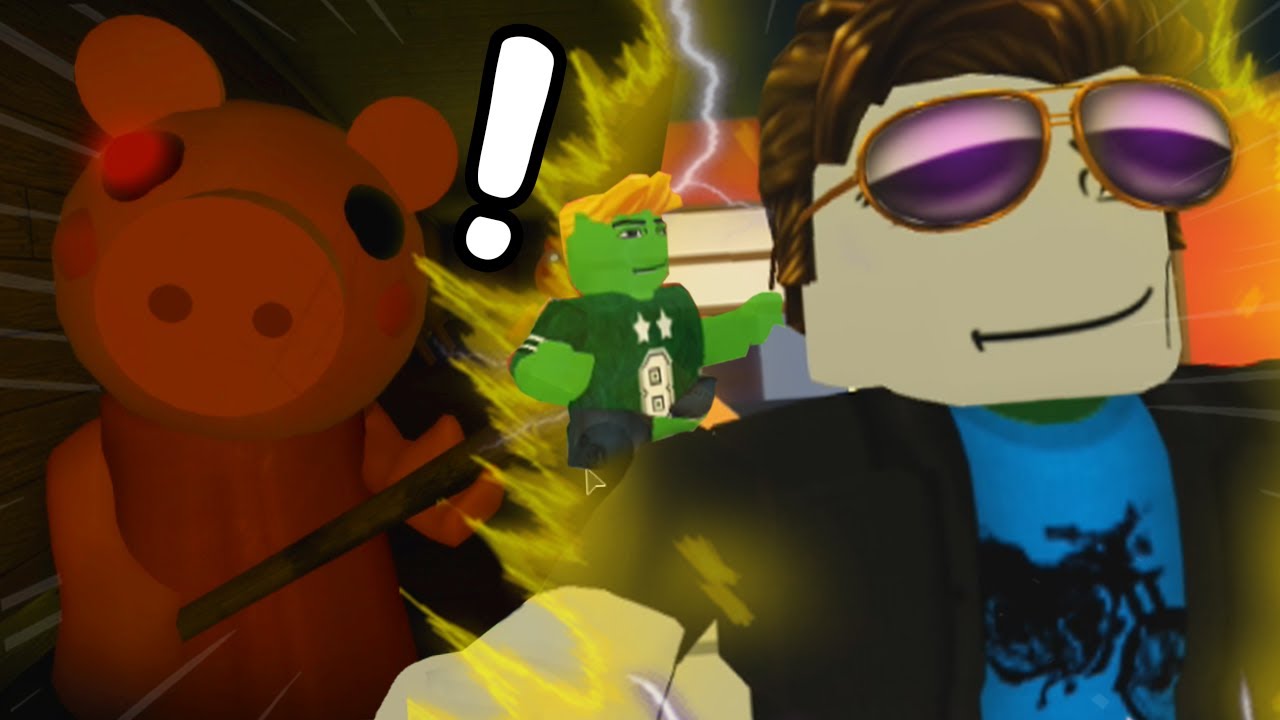 Levando meu amigo pra conhecer a peppa e elevar o ki no Roblox