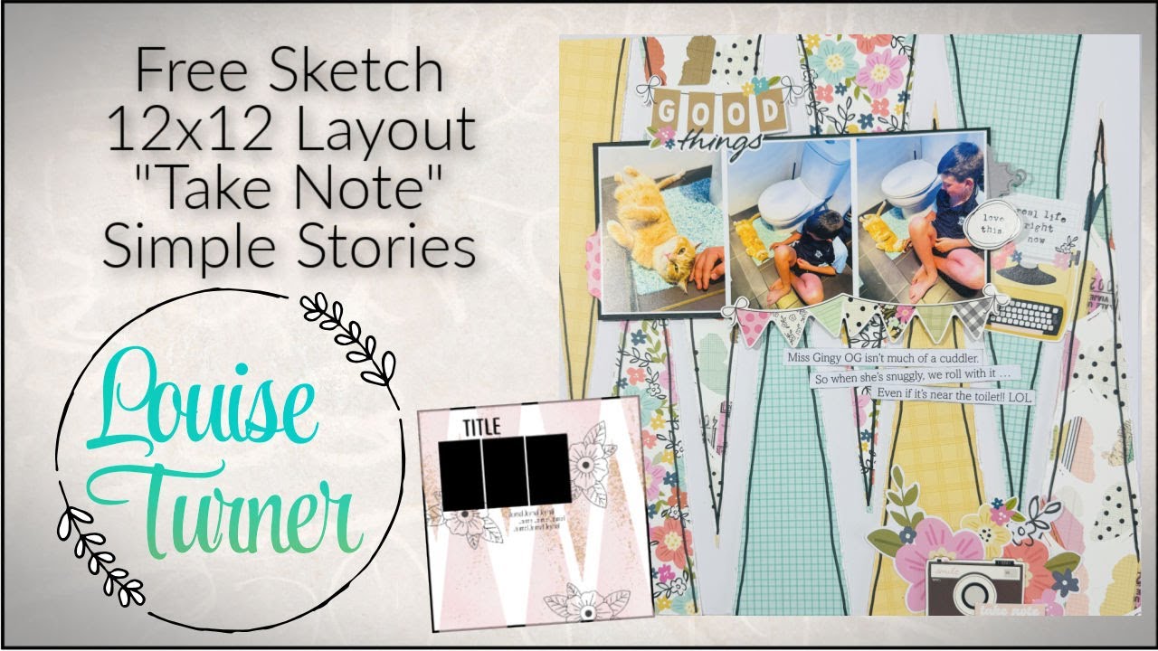 Scrapbook Sketch 12x12 Layout featuring 