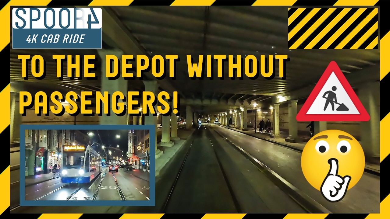 Cabinerit Tram naar de remise Amsterdam | Flevopark - Lekstraat | 4K Tram Driver Cabview