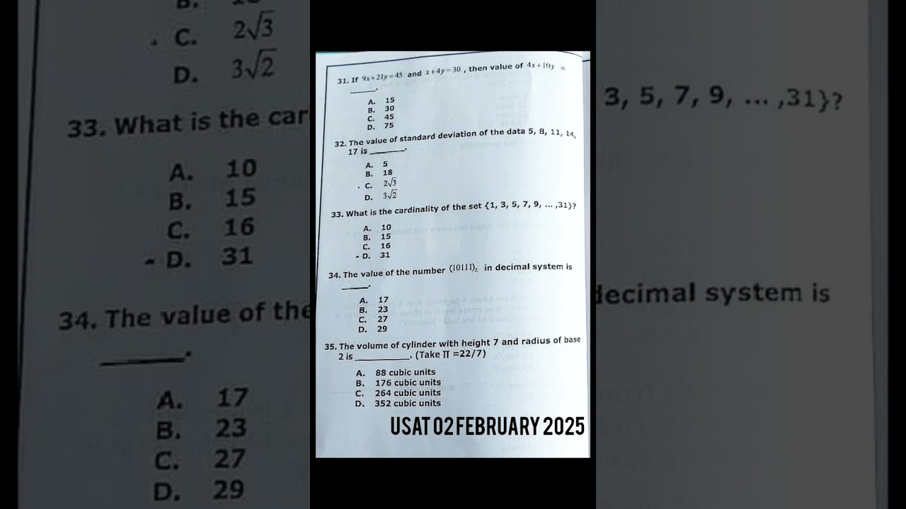 HEC USAT Past Paper (2nd Feb 2025) | Quantitative Reasoning MCQs | USAT Preparation