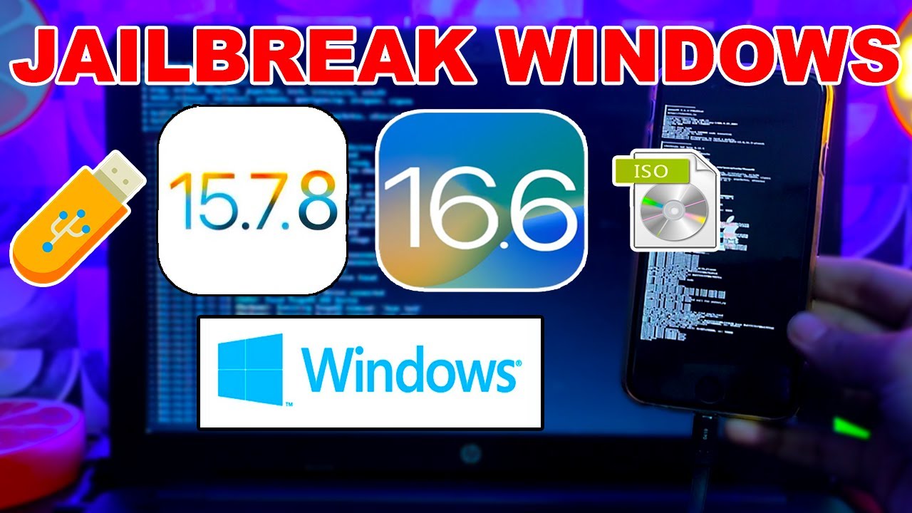 🤯😍NEW Jailbreak iOS 16.6/15.7.8 Windows (iSO Method) 🔥| Palen1x PaleRa1n-C Jailbreak iOS 16 Window