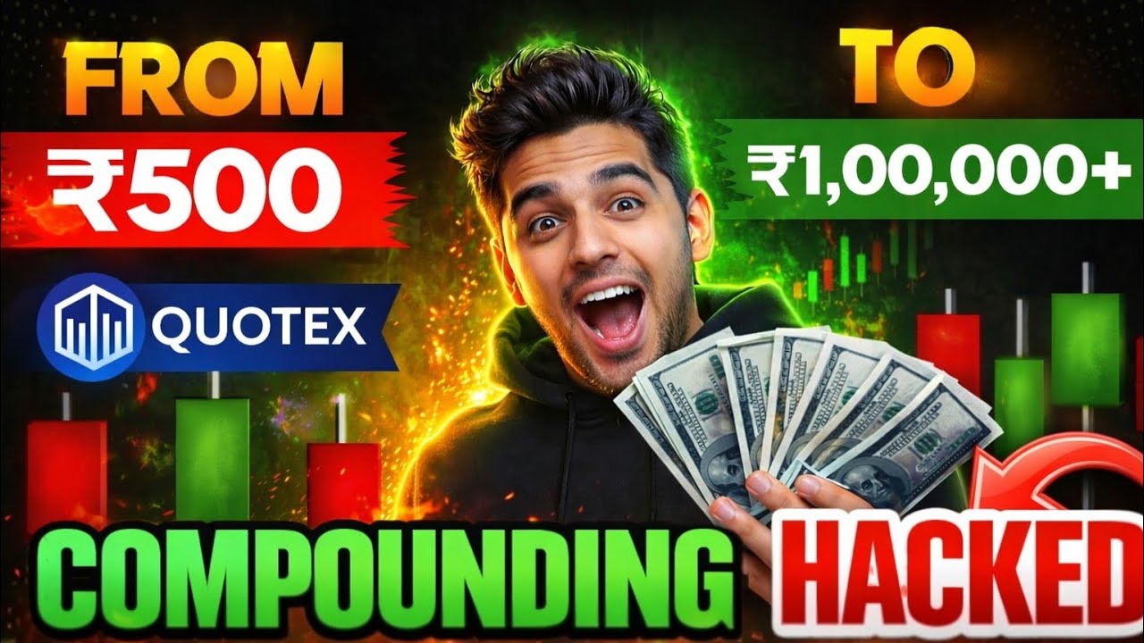 ₹500 TO ₹1,00,000 Live Compounding in Quotex🔥 | Quotex Trading Strategy