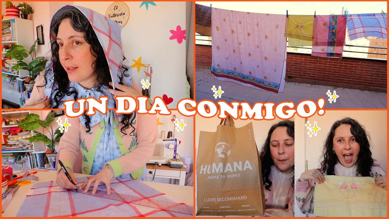 Convert&iacute; un pedazo de tela en un accesorio para la cabeza - Haul telas de segunda mano