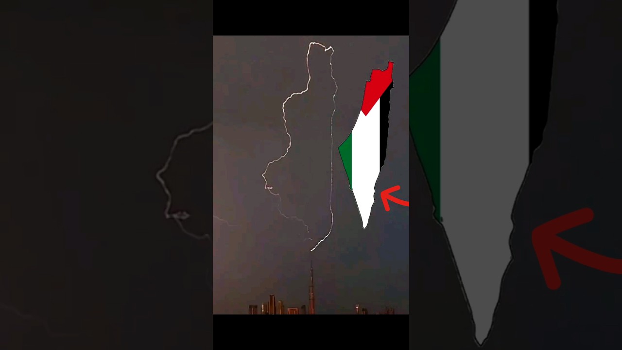 Lightning size in Palestine map 😱 