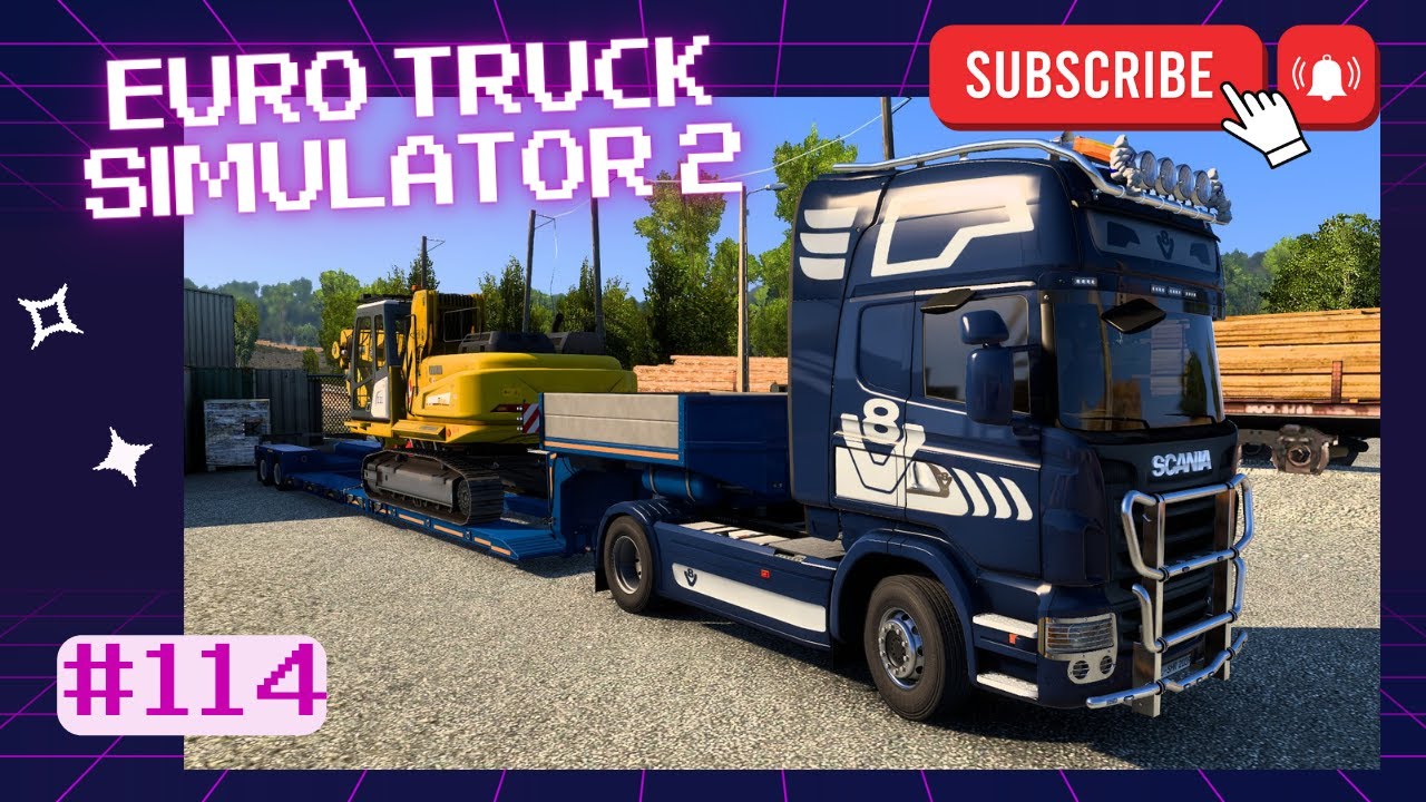 Mit dem Scania durch Europa - Raupenbagger Fracht