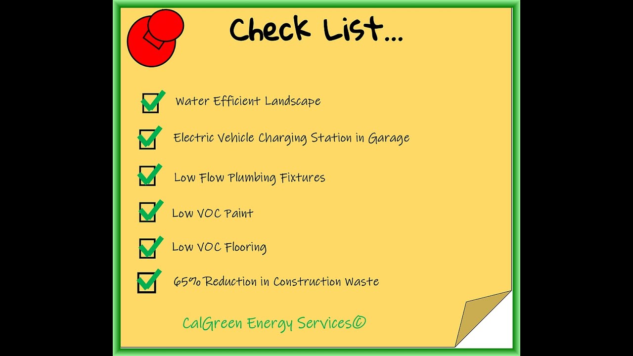 The CalGreen Checklist