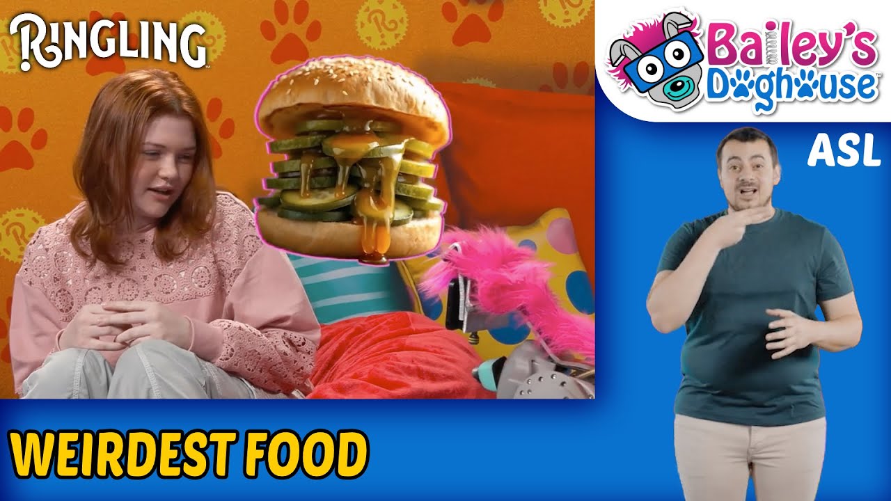 Kids Reveal the Weirdest Foods They’ve Ever Eaten! 🤯 | Bailey's Doghouse ⁨| ASL Version