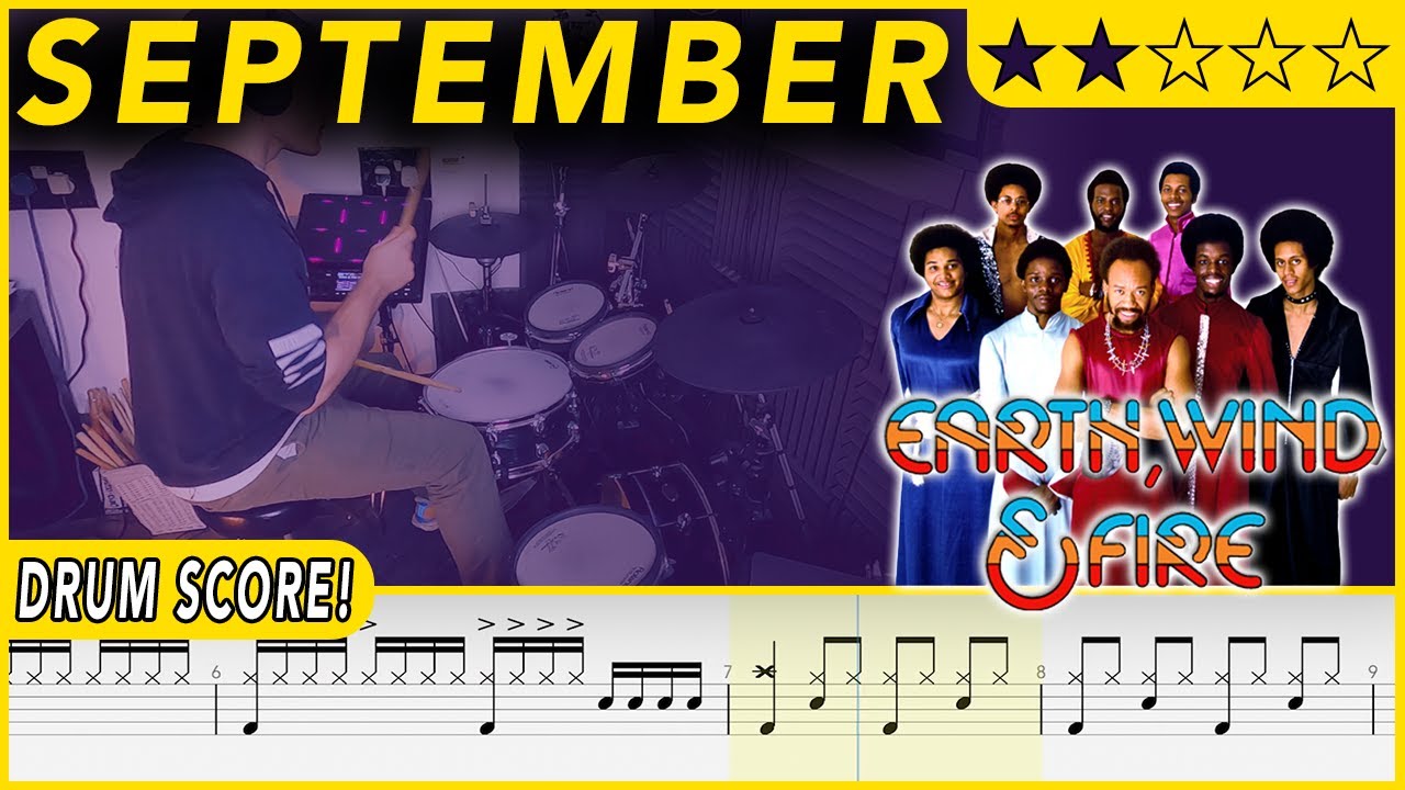 September - Earth, Wind & Fire | DRUM SCORE Sheet Music | #565 DRUMSCRIBE