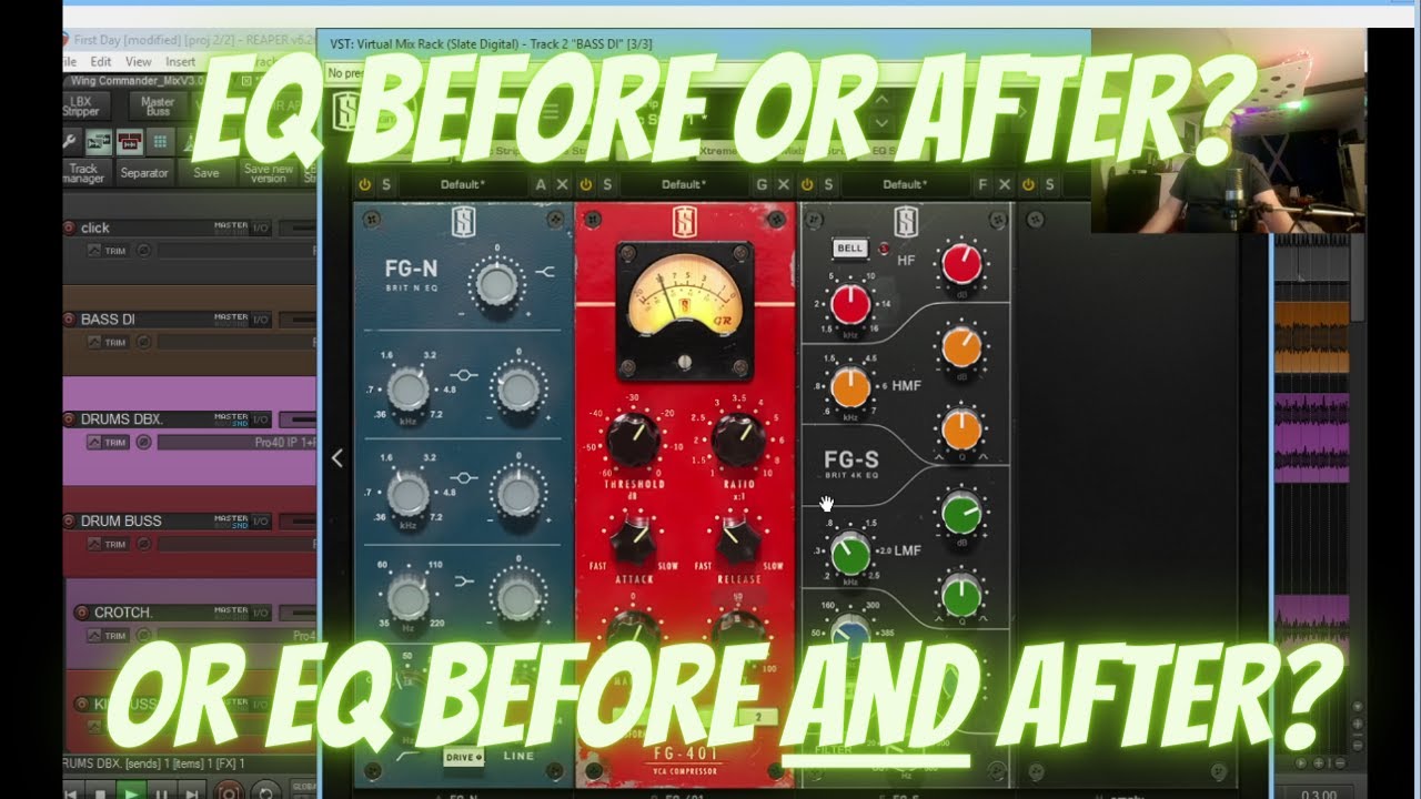EQ into Comp vs Comp into EQ.  Or is that it?