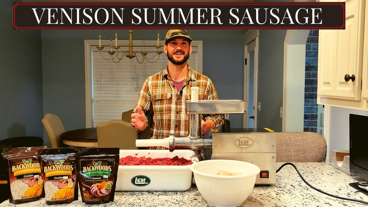 Making VENISON SUMMER SAUSAGE on PIT BOSS ELECTRIC SMOKER