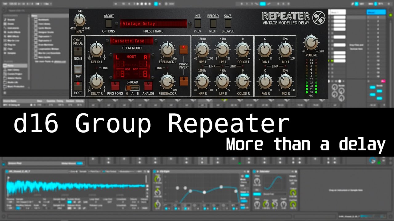 How To D16 Group Repeater as a color FX [Ableton]