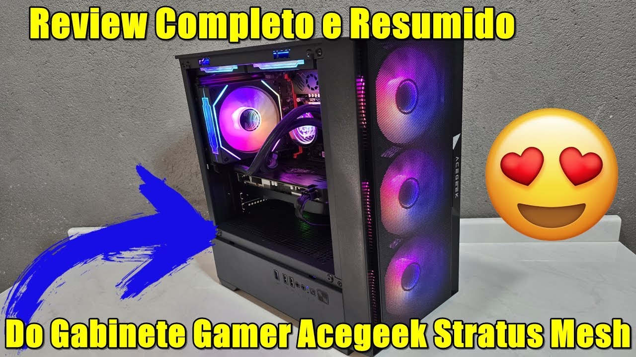 Review Completo e Resumido Do Gabinete Gamer Acegeek Stratus Mesh🔥