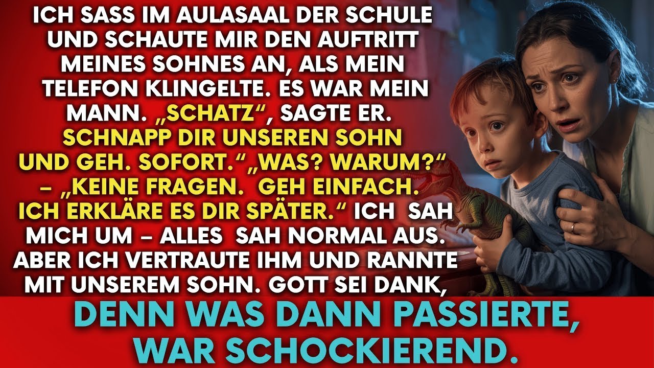 Mein Mann rief mich bei der Schulaufführung an – ich sollte unseren Sohn nehmen und fliehen