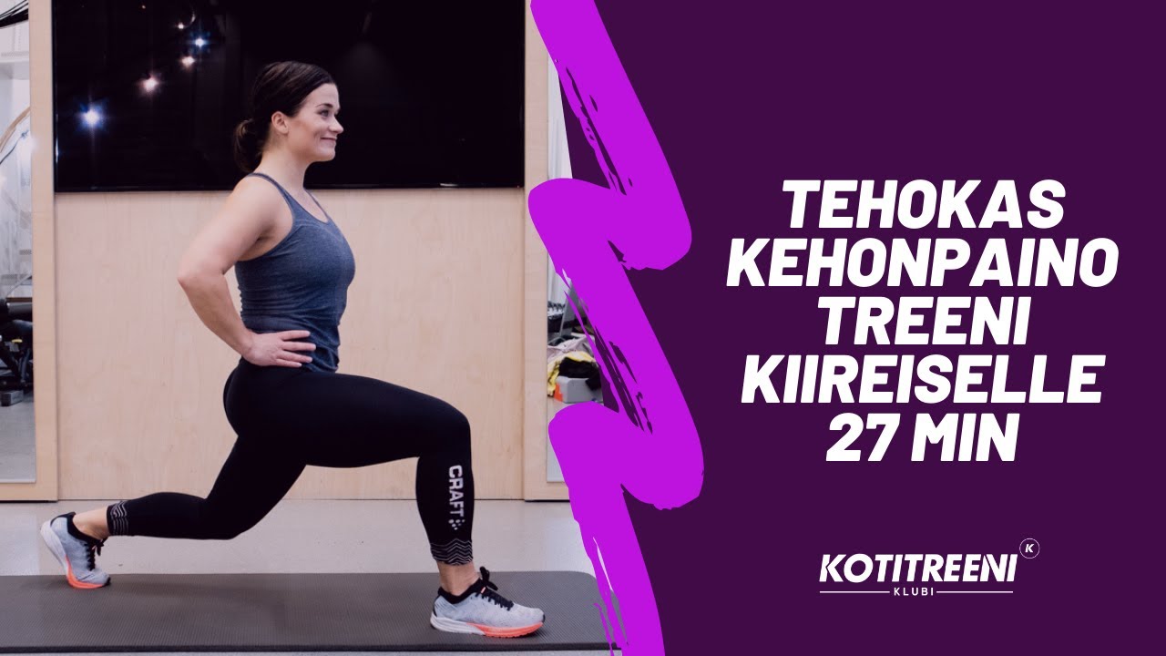 Tehokas kehonpainotreeni kiireiselle | KESTO 27 min | Treenaa valmentajan mukana | Kotitreeniklubi