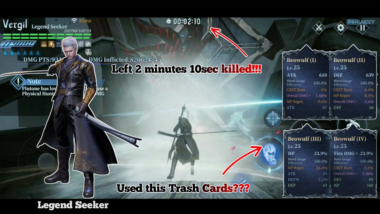 Legend Seeker Beowulf Card Set Still Alive 😅 | HAH-S Bosshunt | Devil May Cry: Peak of Combat | Asia