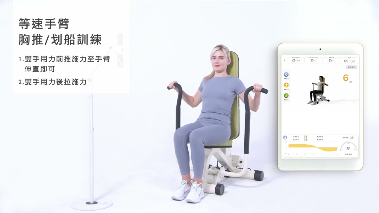 【智慧等速肌力訓練】【等速手臂胸推/划船雙核心訓練 LSW01】TURTLE GYM特多勁 熟齡運動健身
