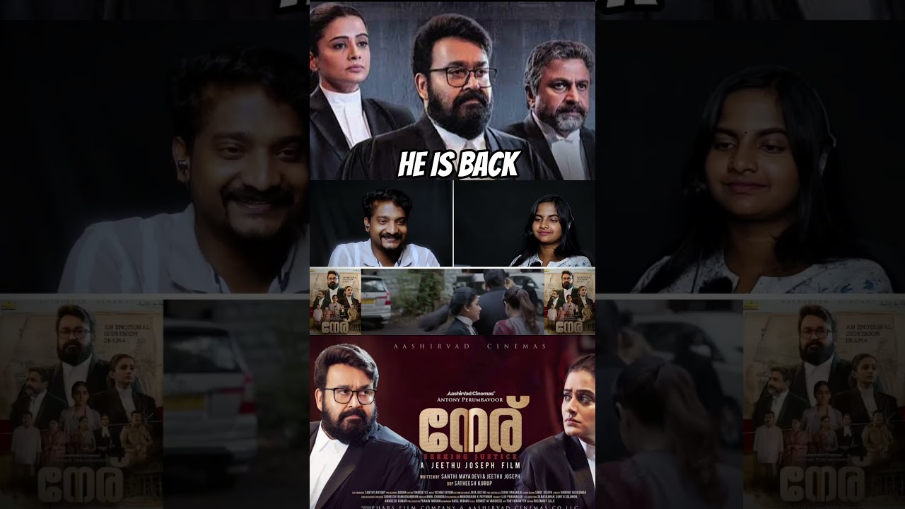 Neru Reaction Part 1 | Mohanlal’s Entry & Sara’s Painful Story | Malayalam Courtroom Drama Begins!