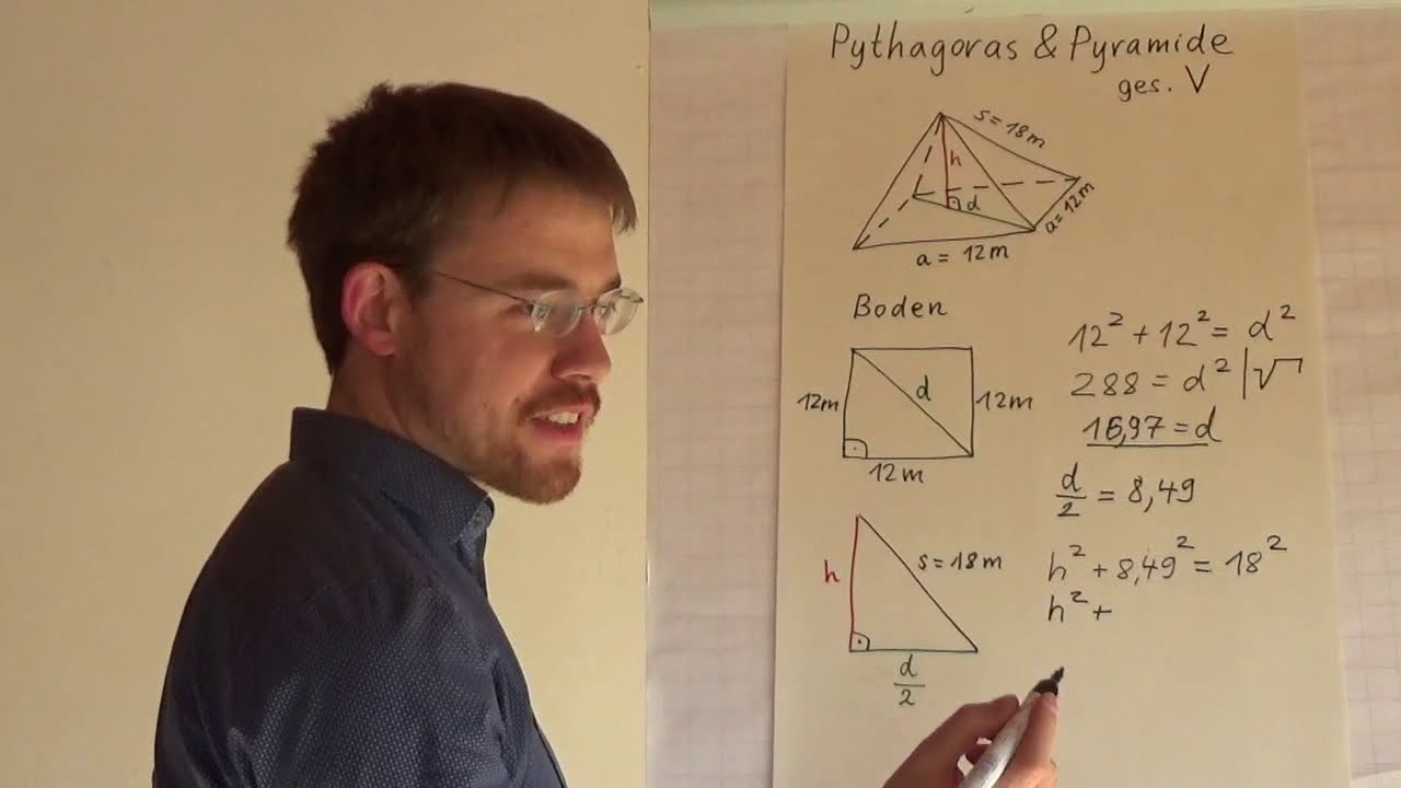 Pythagoras in Pyramide | Mathetricks f&uuml;r den Erfolg in Mathe