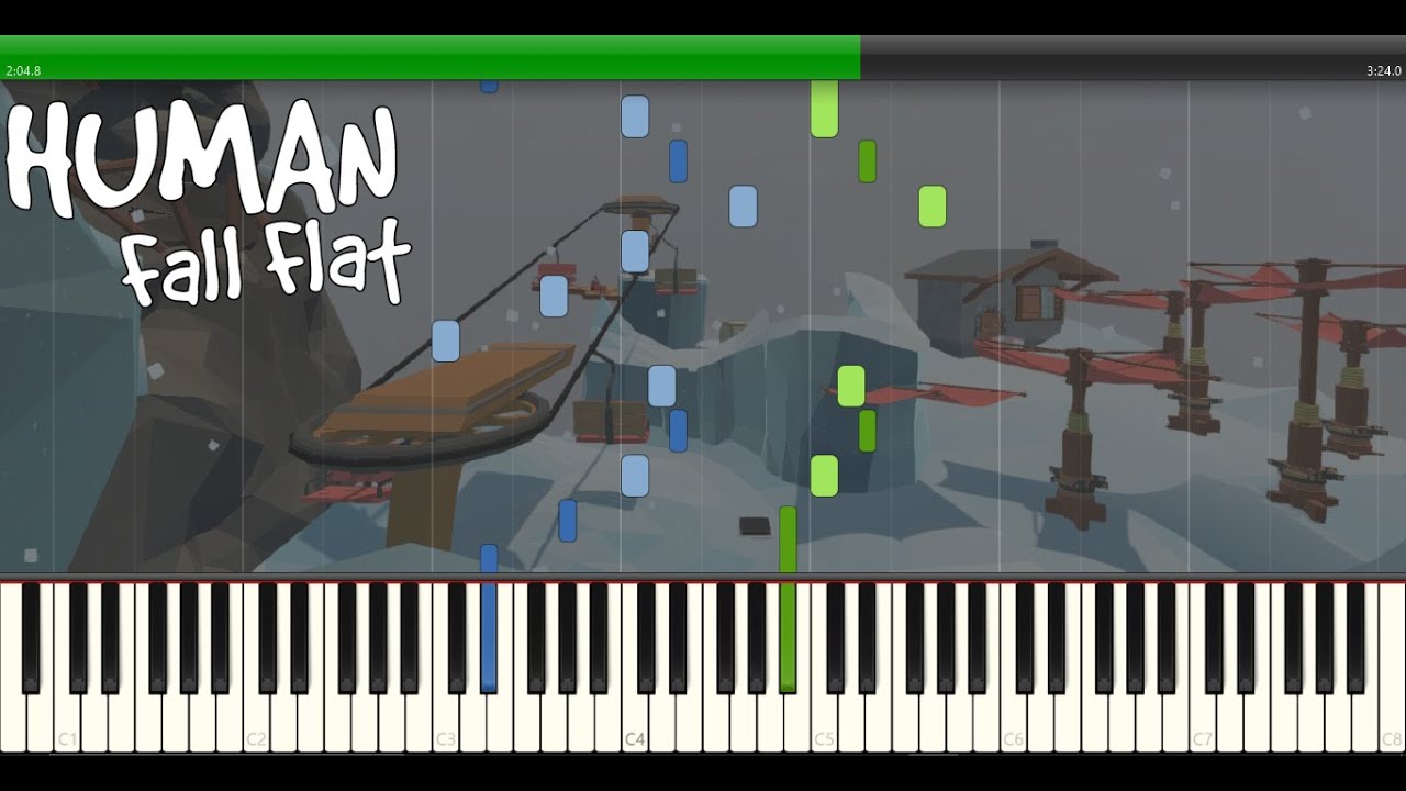 Ice Theme - Human Fall Flat Piano Tutorial (Medium)