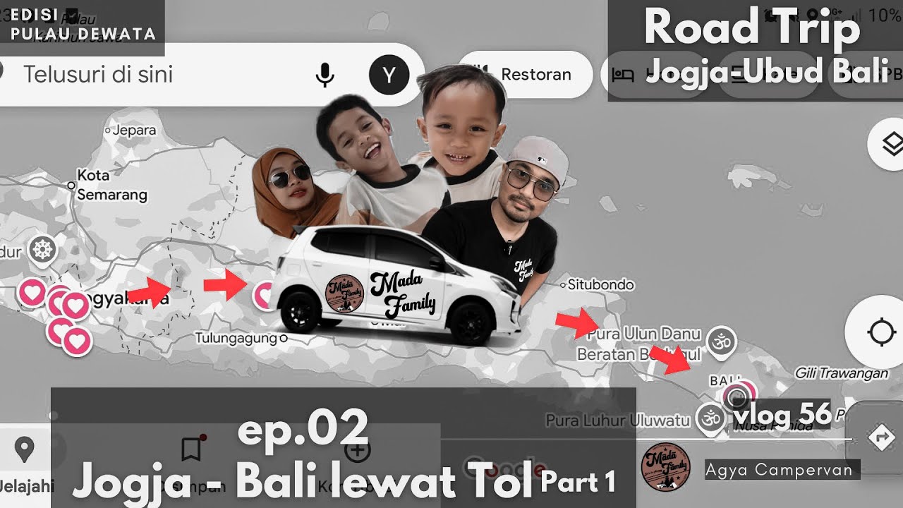 Vlog 56 Road Trip Perjalanan Jogja Ubud Bali via Tol