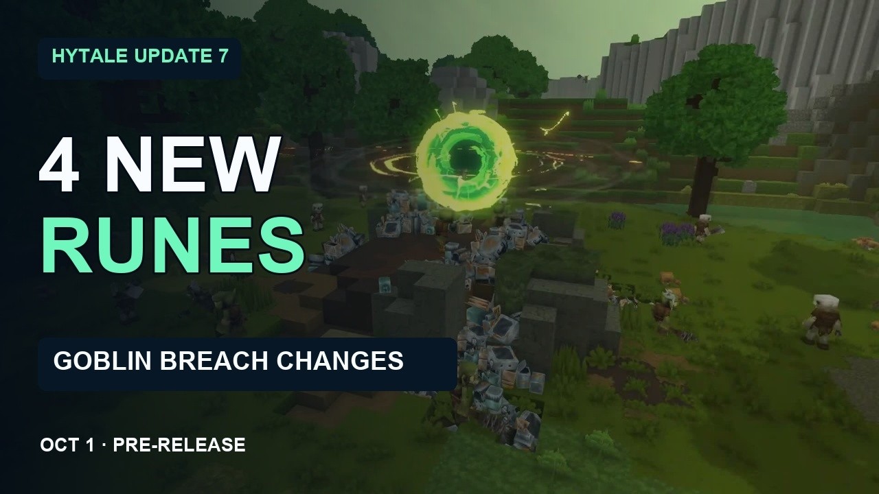 Hytale Update 7: 4 New Runes & Goblin Breach Changes