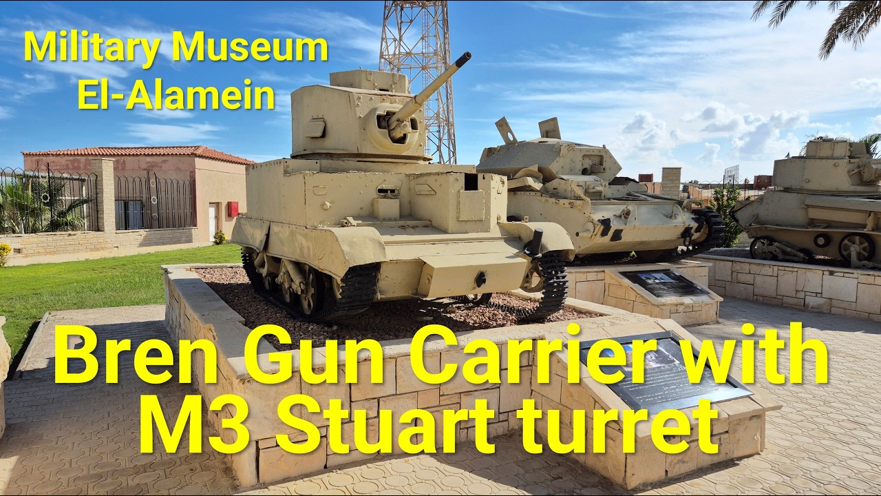 Бронемашина Bren Gun Carrier с башней M3 Stuart выставлена ​​в Военном музее в Эль-Аламейне, Египет.