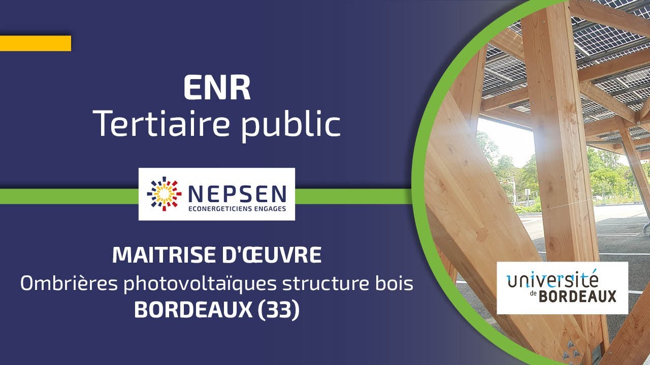 Maitrise d’œuvre | Ombrières photovoltaïques structure bois 206 kWc en autoconsommation