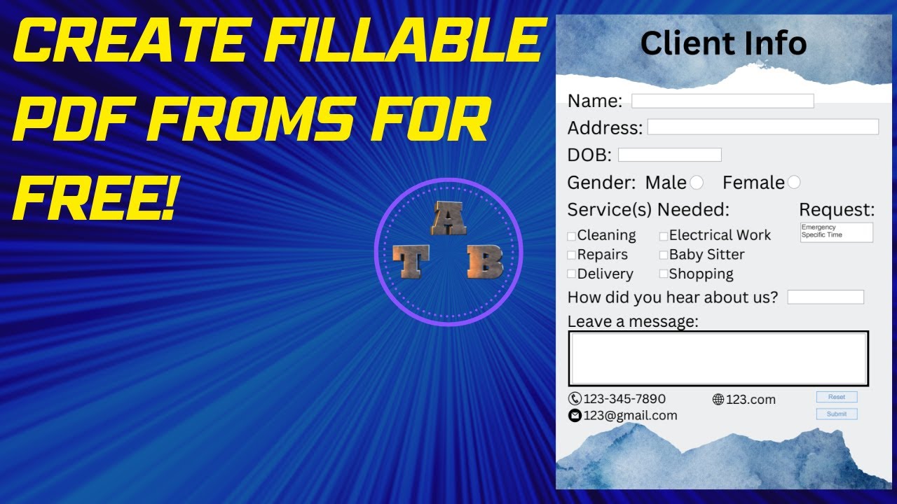 Create Fillable PDF Form For Free