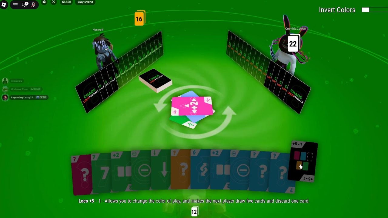 ANOTHER ANOTHER Game Of Uno. | Roblox, LOCOfficial w/Crumbly & Nexwolf