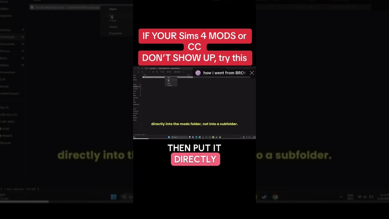 Sims 4 mods or cc NOT working? TRY this ✨