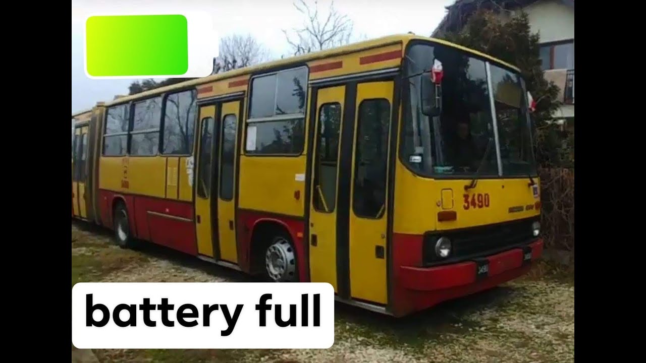 Ikarus PRZEGUBOWY.  Odpalanie na nowych akumulatorach. Cold Starting engine bus cz.2