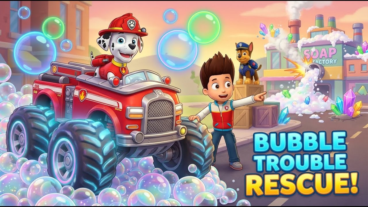 PAW Patrol: Rescue Wheels – The Slippery Soap Factory Save! 🧼🛻 | Monster Truck Rescue & Bubbly Chaos