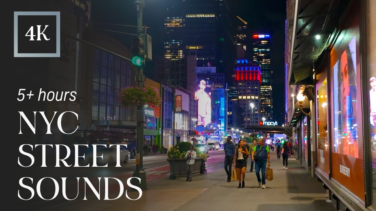 5+ Hours of New York Energy 🗽 Manhattan Street Life & City Sounds | 4K