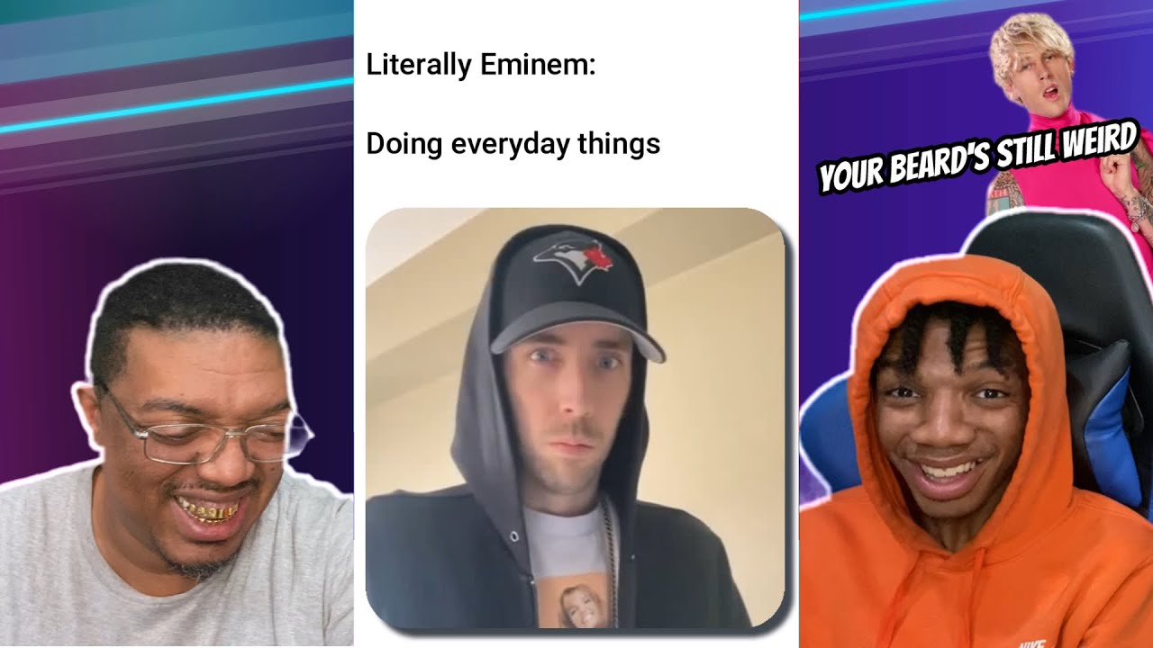 MY DAD REACTS TO Eminem Doing Everyday Things! REACTION!!