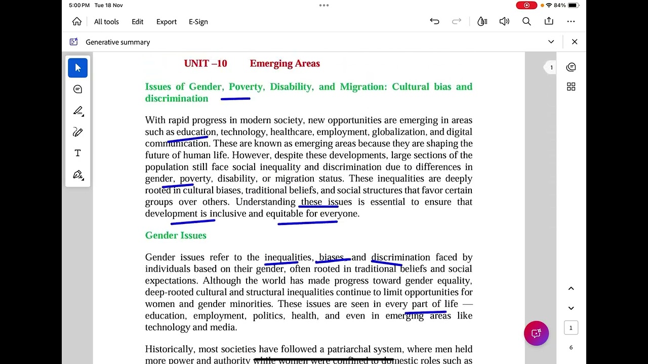 UGC NET FULL SYLLABUS # UNIT 10 # EMERGING AREAS # ISSUES OF GENDER # POVERTY # DISABILITY ETC