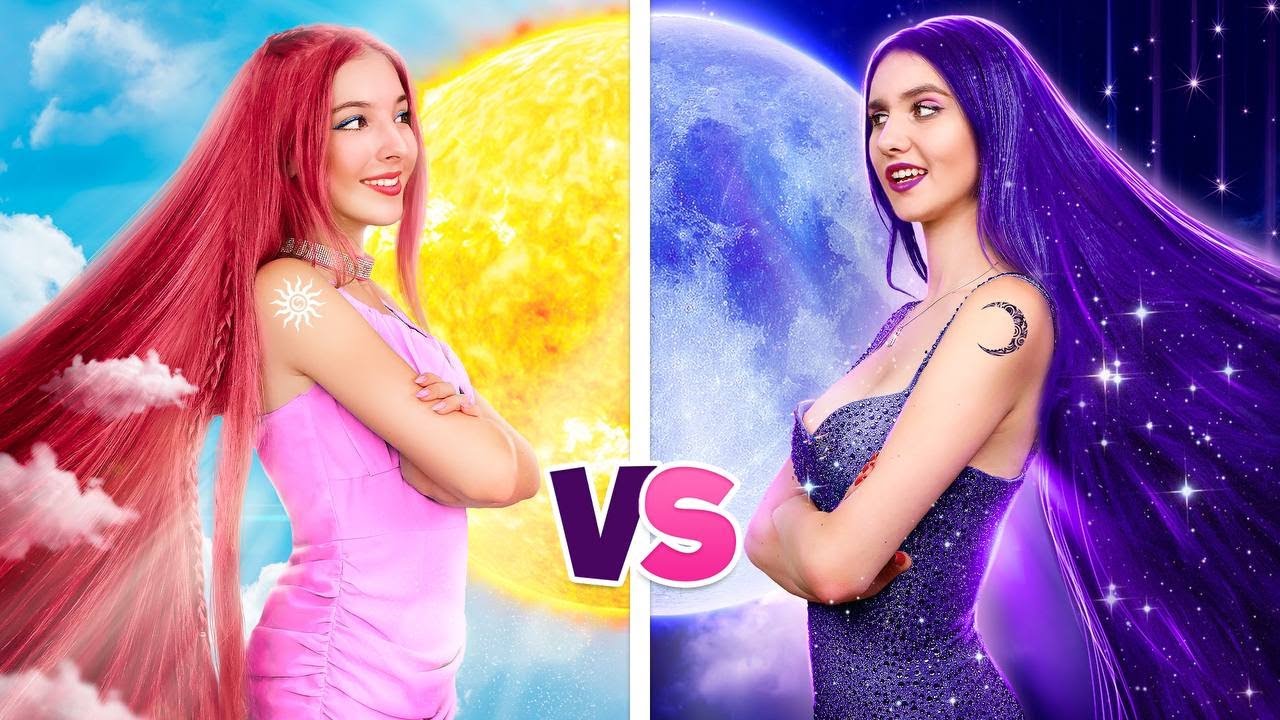 Девушка День vs Девушка Ночь! Новая Девушка в Школе | Добрая и Злая Соседка по Комнате