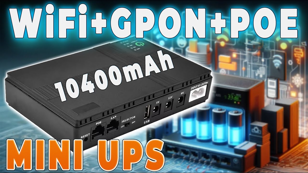 Интернет без электричества - UPS для WiFi роутера, GPON, сервера умного дома 5/9/12В 10200mAh