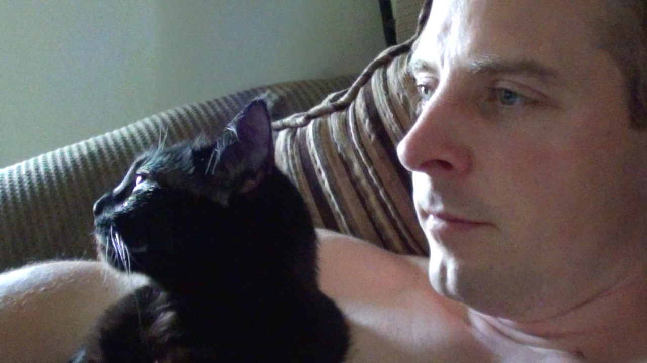 A Cat and His Human Snuggling ❤️ Cole & Chris