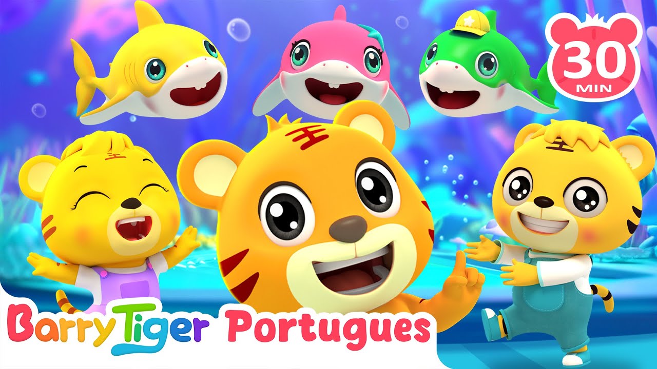 A Família do Bebê Tubarão | Canção para Cantar e Dançar | Canções Infantis | BarryTiger