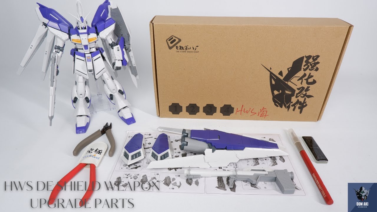 HWS DE Shield Weapon upgrade Parts for MG RX-93-ν2 Hi-ν Gundam  ASMR Unboxing and Stop Motion Build