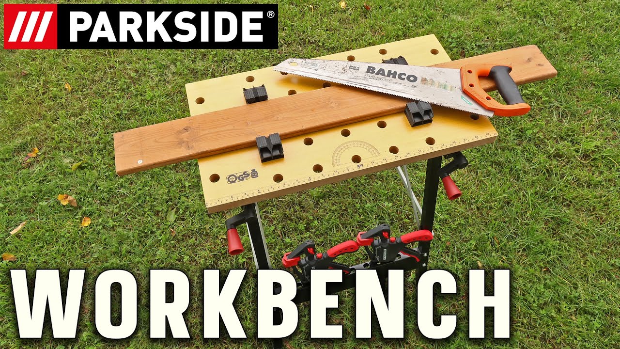 Parkside Folding Workbench - Unboxing & Instructions & Testing - 497674 - LIDL TOOLS
