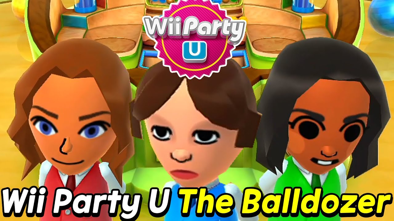 Wii Party U The Balldozer gameplay Leia Vs Araceli Vs Faustine Vs Joost | AlexGamingTV